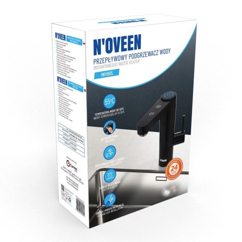 Przepływowy podgrzewacz wody nablatowy NOVEEN IWH965 INOX