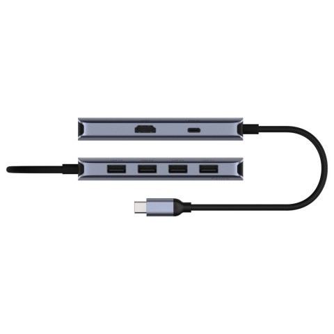 CUDY UH500 Hub USB-C 6-IN-1 z HDMI 4K
