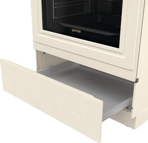 Kuchnia elektryczna GORENJE GECS6B70CLI Retro 60 cm | ExtraSteam | AirFry | FrozenBake | kremowy