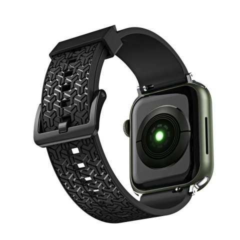 Pasek bransoleta do zegarka Apple Watch 42 / 44 / 45 mm - czarny HURTEL