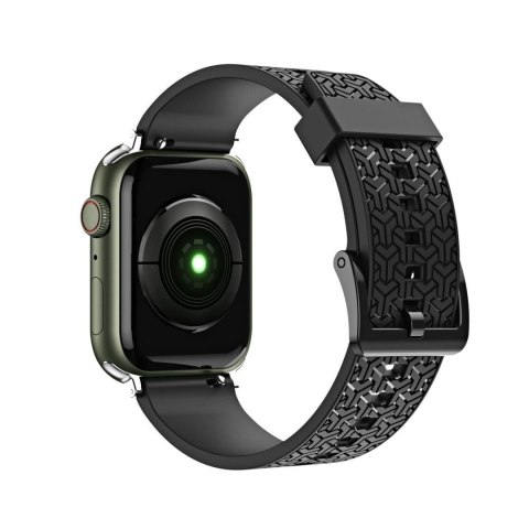 Pasek bransoleta do zegarka Apple Watch 42 / 44 / 45 mm - czarny HURTEL