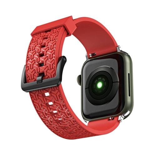 Pasek bransoleta do zegarka Apple Watch 42 / 44 / 45 mm - czerwony HURTEL