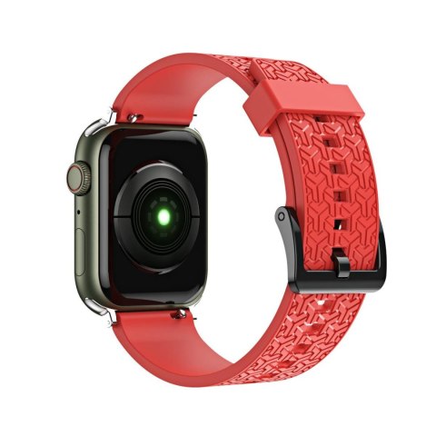 Pasek bransoleta do zegarka Apple Watch 42 / 44 / 45 mm - czerwony HURTEL