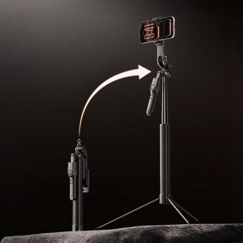 Selfie stick tripod 1/4'' na telefon kamerę aparat Bluetooth - czarny ORICO