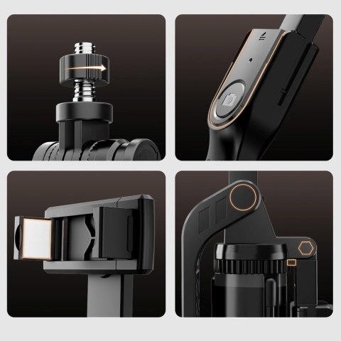 Selfie stick tripod 1/4'' na telefon kamerę aparat Bluetooth - czarny ORICO