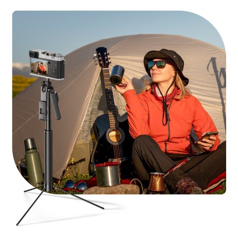 Selfie stick tripod 1/4'' na telefon kamerę aparat Bluetooth - czarny ORICO