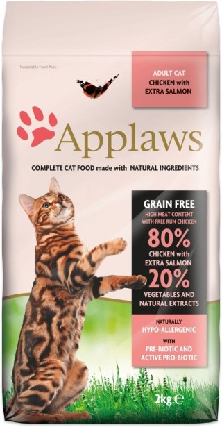 APPLAWS CAT Kurczak i Łosoś - karma dla kotów z wysoką zawartością mięsa - 7,5kg (WYPRZEDAŻ)