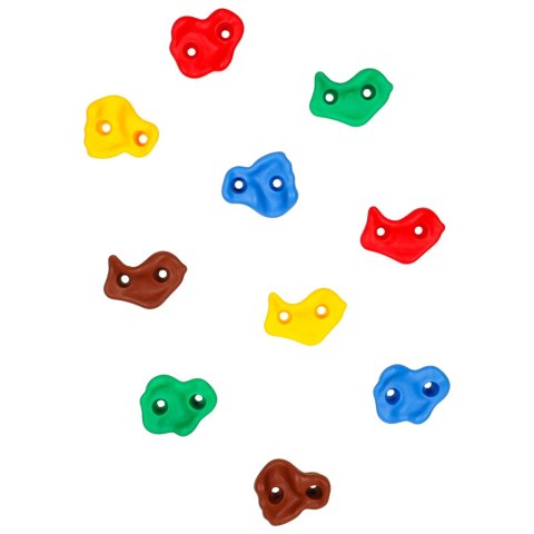 Kamienie wspinaczkowe uchwyty do wspinaczki dla dzieci kolorowe 10 szt + śruby Kik Sp. z o. o. Sp. k.