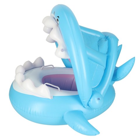 Kółko do pływania koło dmuchane dla niemowląt pontonik dla dzieci z siedziskiem z daszkiem rekin 23kg Kik Sp. z o. o. Sp. k.