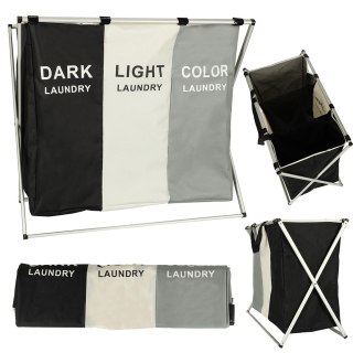 Kosz na pranie segregacja organizer 3 komory 135l Kik Sp. z o. o. Sp. k.