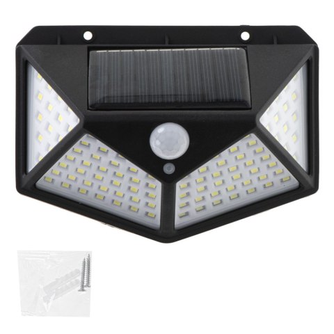 Lampa solarna czujnik ruchu i zmierzchu 100 LED Kik Sp. z o. o. Sp. k.