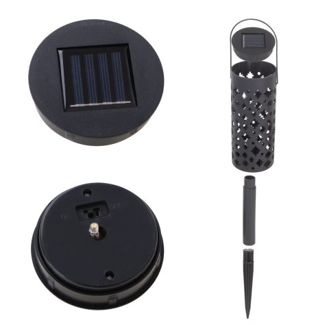Lampa solarna ogrodowa ażurowa latarenka lampion LED czujnik zmierzchu wbijana 4szt. Kik Sp. z o. o. Sp. k.