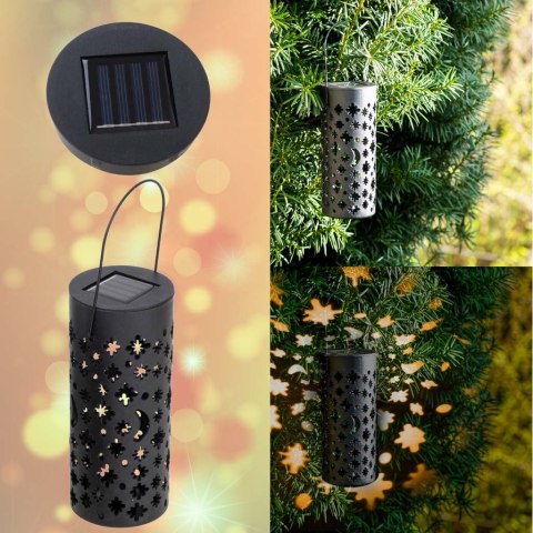 Lampa solarna ogrodowa ażurowa latarenka lampion LED czujnik zmierzchu wbijana 4szt. Kik Sp. z o. o. Sp. k.