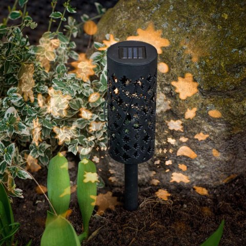 Lampa solarna ogrodowa ażurowa latarenka lampion LED czujnik zmierzchu wbijana 4szt. Kik Sp. z o. o. Sp. k.