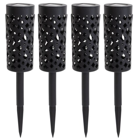 Lampa solarna ogrodowa ażurowa latarenka lampion LED czujnik zmierzchu wbijana 4szt. Kik Sp. z o. o. Sp. k.