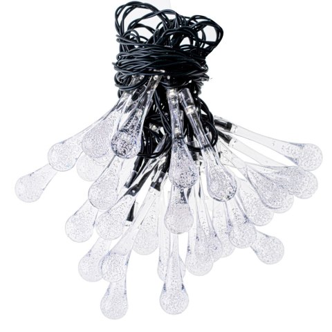 Lampki solarne ogrodowe łezki 6,5m 30LED ciepły biały Kik Sp. z o. o. Sp. k.