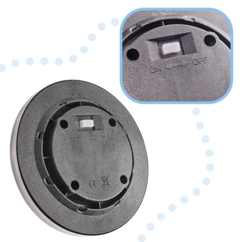 Lampy ogrodowe solarne najazdowe gruntowe czujnik zmierzchu wbijane świecący dysk 8LED 12szt. zimny biały Kik Sp. z o. o. Sp. k.