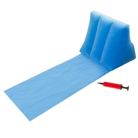 Mata plażowa z dmuchanym oparciem leżak z poduszką błękitny Kik Sp. z o. o. Sp. k.