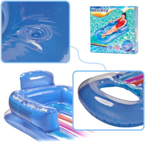 Materac dmuchany fotel BESTWAY 43028 niebieski Kik Sp. z o. o. Sp. k.