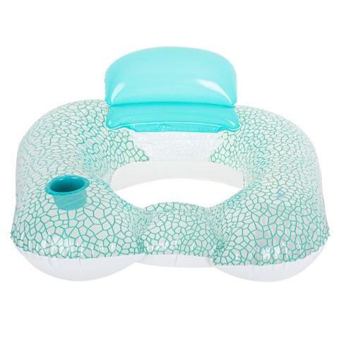 Materac dmuchany fotel do pływania leżak basenowy z poduszką oparciem + uchwyt BESTWAY 43097 102x94cm Kik Sp. z o. o. Sp. k.