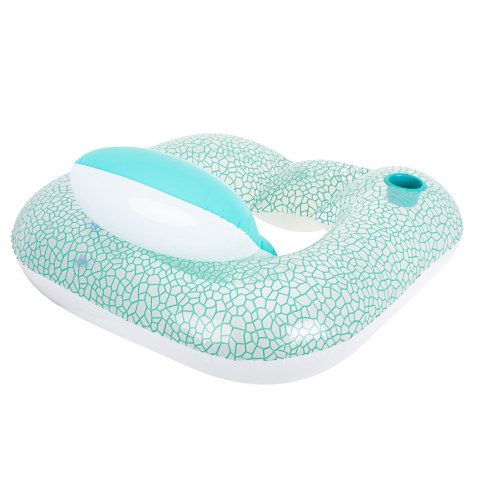 Materac dmuchany fotel do pływania leżak basenowy z poduszką oparciem + uchwyt BESTWAY 43097 102x94cm Kik Sp. z o. o. Sp. k.