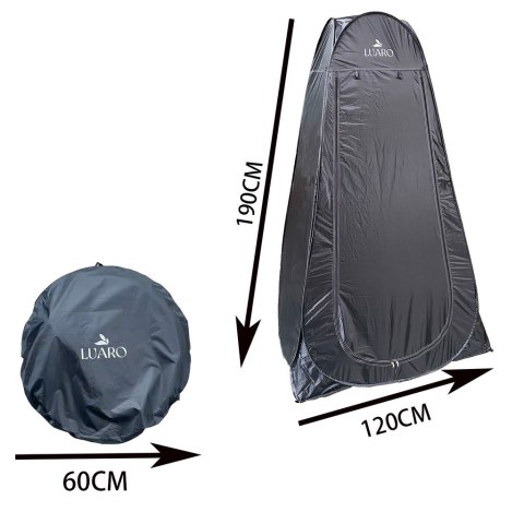 Namiot LUARO samorozkładający na prysznic przebieralnia turystyczna toaleta wc czarne Kik Sp. z o. o. Sp. k.