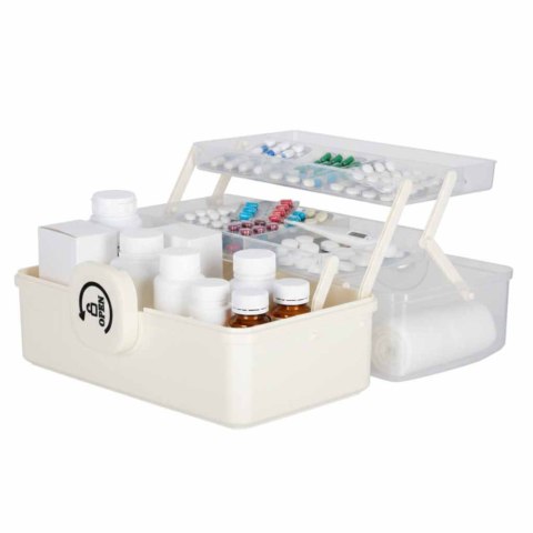 Organizer na leki pojemnik pudełko kasetka apteczka duży XL na zamek skrzynka 29x19x15,5 cm Kik Sp. z o. o. Sp. k.