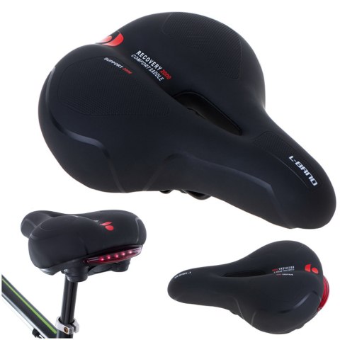 Siodełko rowerowe RALLEX sportowe wygodne pianka elastyczna lampka LED Kik Sp. z o. o. Sp. k.