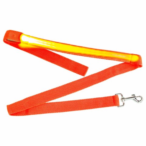 Smycz dla psa kota świecąca spacer jesień zima noc LED 1,2 m pomarańczowa Kik Sp. z o. o. Sp. k.