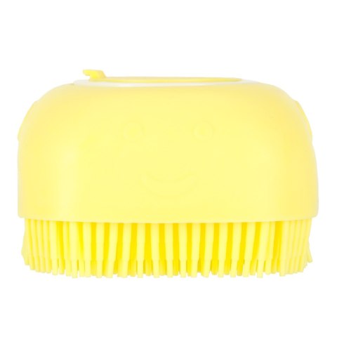 Szczotka silikonowa czyścik myjka do mycia psów kotów z dozownikiem żółta Kik Sp. z o. o. Sp. k.
