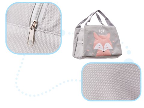 Torba termiczna na lunch jedzenie śniadaniowa izolacyjna lis różowy Kik Sp. z o. o. Sp. k.