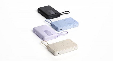 PowerBank Magnetic 10000 z podstawką niebieski