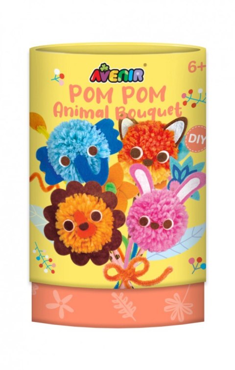 Zestaw kreatywny Pom Pom Bukiet z pomponami - Zwierzęta