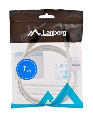 Patchcord U/UTP Lanberg PCU6-10CC-0100-W (RJ45 - RJ45 ; 1m; UTP; kat. 6; kolor biały)