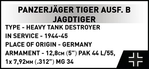 Klocki Panzerjager Tiger ausf.B 1371 elementy