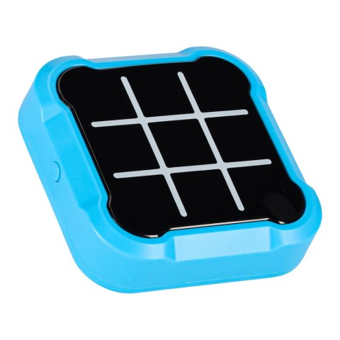 Kółko krzyżyk gra elektroniczna logiczna tic tac toe konsola przenośna niebieska