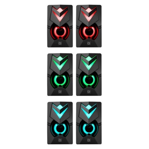 Głośniki komputerowe J4 2.0 6W LED USB Czarne