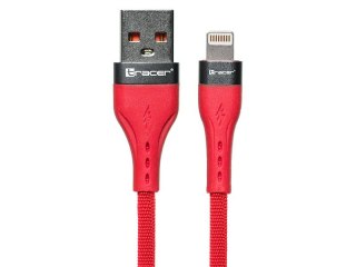 Kabel USB A - Lightning 1m Czerwony Tracer