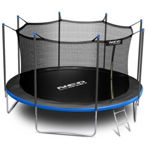 Trampolina ogrodowa 12ft/374cm z siatką wewnętrzną i drabinką Neo-Sport