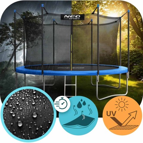 Trampolina ogrodowa 14ft/435cm z siatką wewnętrzną i drabinką Neo-Sport