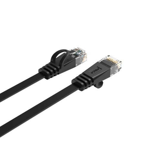 Kabel sieciowy internetowy płaski Ethernet CAT7 10Gbps RJ45 LAN 3m - czarny