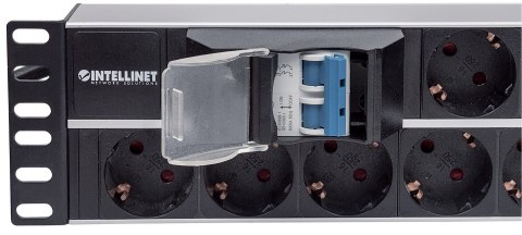 INTELLINET LISTWA ZASILAJĄCA RACK 19" 2U, 15 GNIAZD SCHUKO, Z PODWÓJNYM WYŁĄCZNIKIEM, KABEL 3M