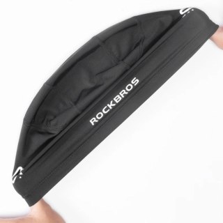 Czapka rowerowa kolarska z wycięciami na okulary - czarna
