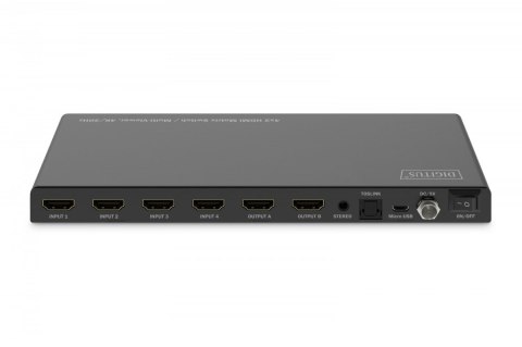 Przełącznik/Matrix HDMI 4/2-porty 4K/30Hz UHD HDCP 1.4 audio z pilotem