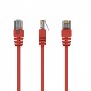 Patch cord kat.5e osłonka zalewana 0.25m czerwony