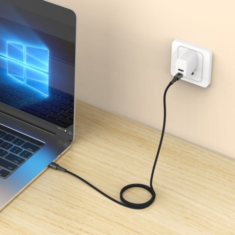 Kabel przewód USB-C UltraBoost DNA PD 100W 5A 50 cm - szary