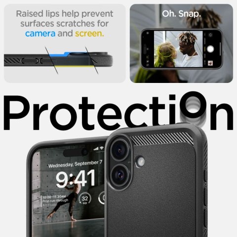 Etui plecki do iPhone 16 Rugged Armor MagSafe - czarne