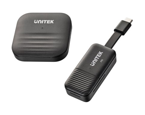 UNITEK BEZPRZEWODOWY NADAJNIK HDMI DO 50M, USB-C, CZARNY