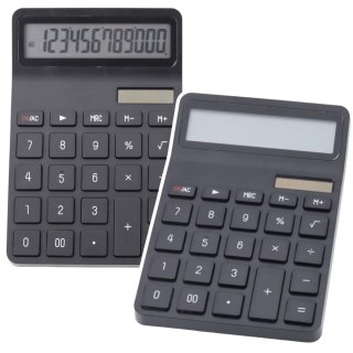 Kalkulator Biurowy Szkolny 12-Cyfrowy Wyświetlacz LCD Solar Czarny