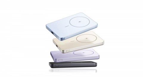 PowerBank Super Slim Magnetic 5000 fioletowy